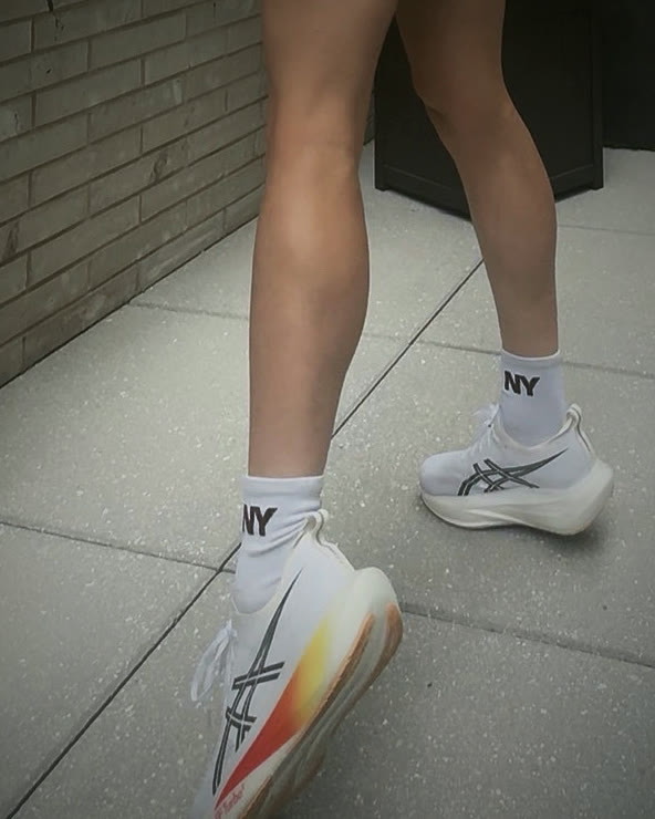 ASICS Megablast with NY crew socks
